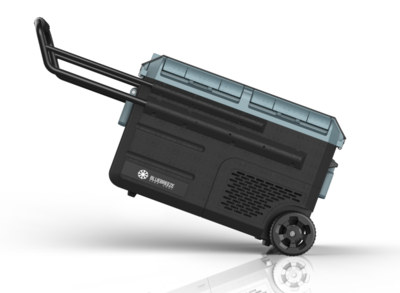 WEG45 (38 Liter) - Kompressor Køleboks DOBBELT Rum samt indb. batteri 12V 230V