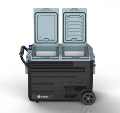 WEG55 (48 Liter) - Kompressor Køleboks DOBBELT Rum samt indb. batteri 12V 230V
