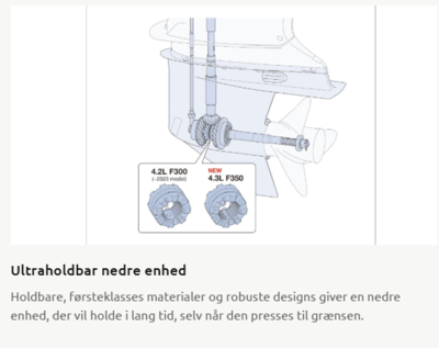 Yamaha 350 HK  V6 - 4 Takt Fabriksny