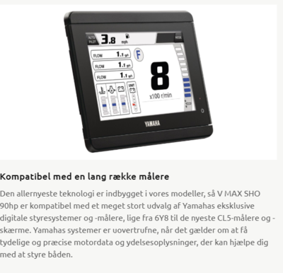 Yamaha 90 HK V MAX SHO - 4 Takt Fabriksny