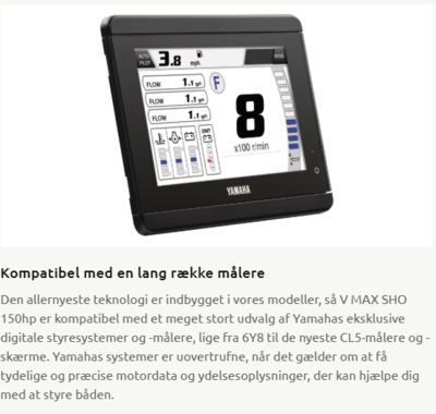 Yamaha 175 HK V MAX SHO - 4 Takt Fabriksny